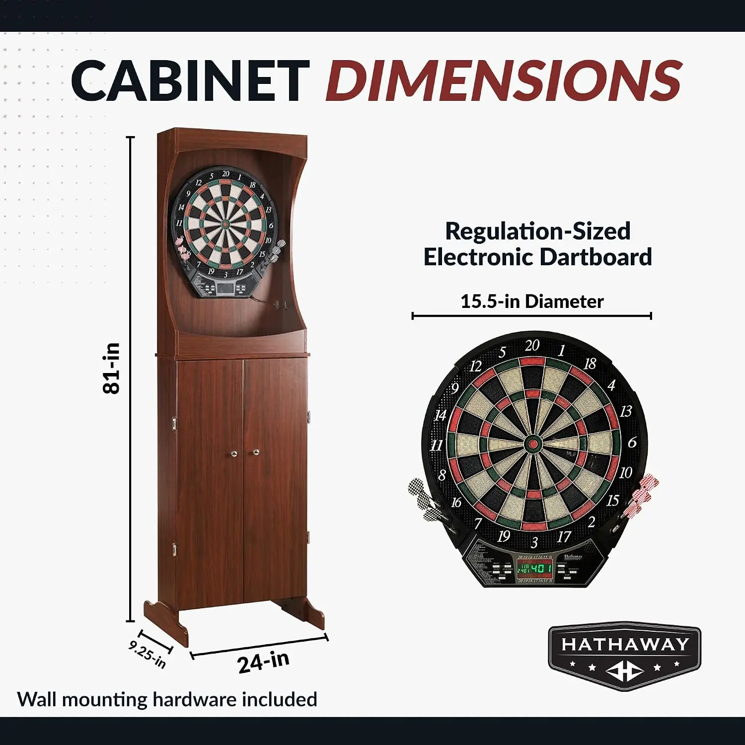 Outlaw Electronic Dart Board C - Electronic Dartboard Cabinet 评论和价格