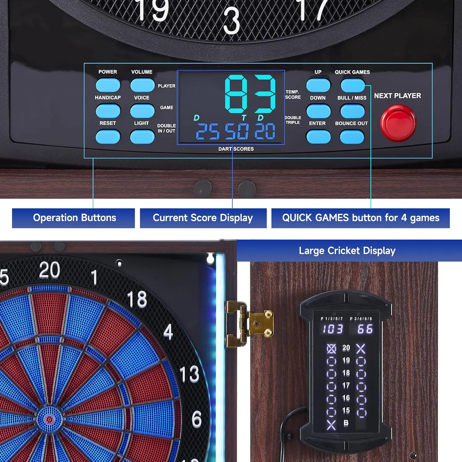 Electronic Dartboard Cabinet S - Electronic Dartboard Cabinet 评论和价格