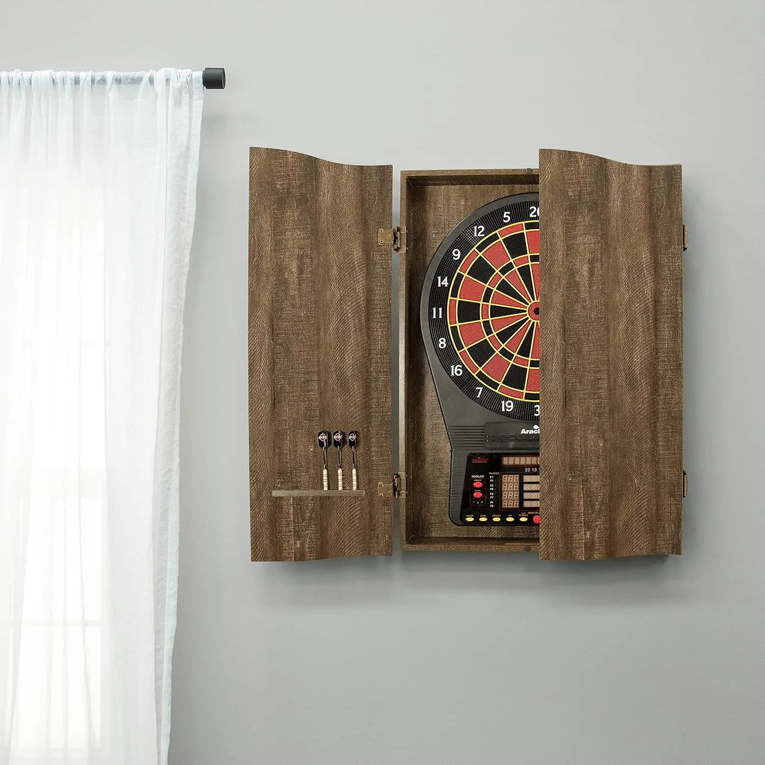 BestsellerMI Sports Brown Cric - Electronic Dartboard Cabinet 评论和价格