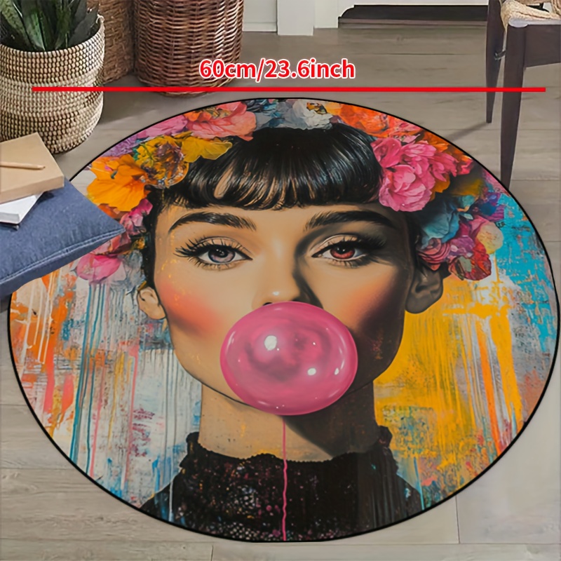 Graffiti Art Woman With Floral - Bubble Gum Machine 评论和价格