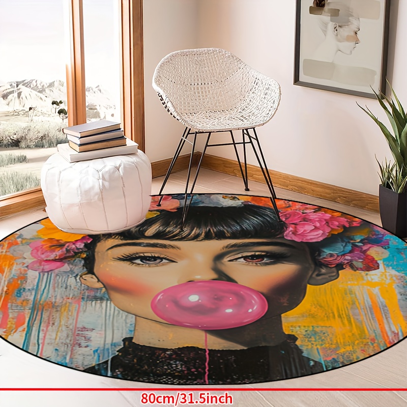 Graffiti Art Woman With Floral - Bubble Gum Machine 评论和价格