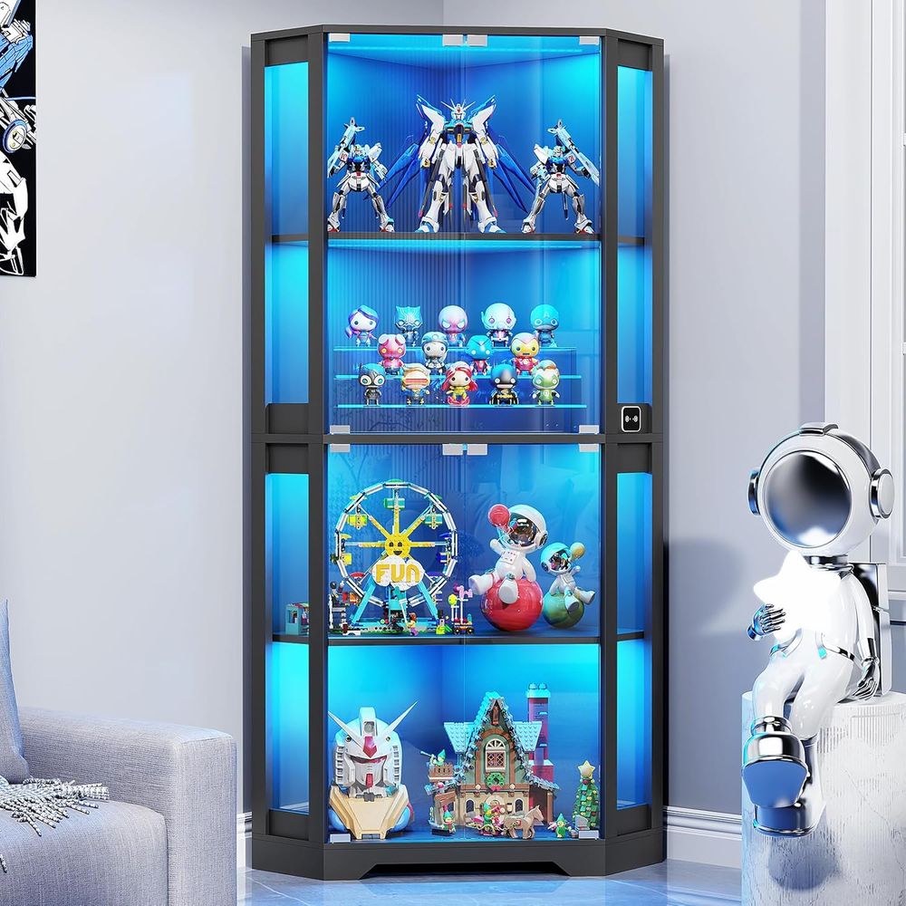 65 Illuminated Glass Display C - Glass Cabinet Display 评论和价格