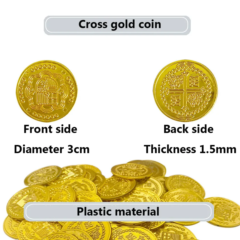 100/200PCS Plastic Pirate Gold - Arcade Game Coin 评论和价格