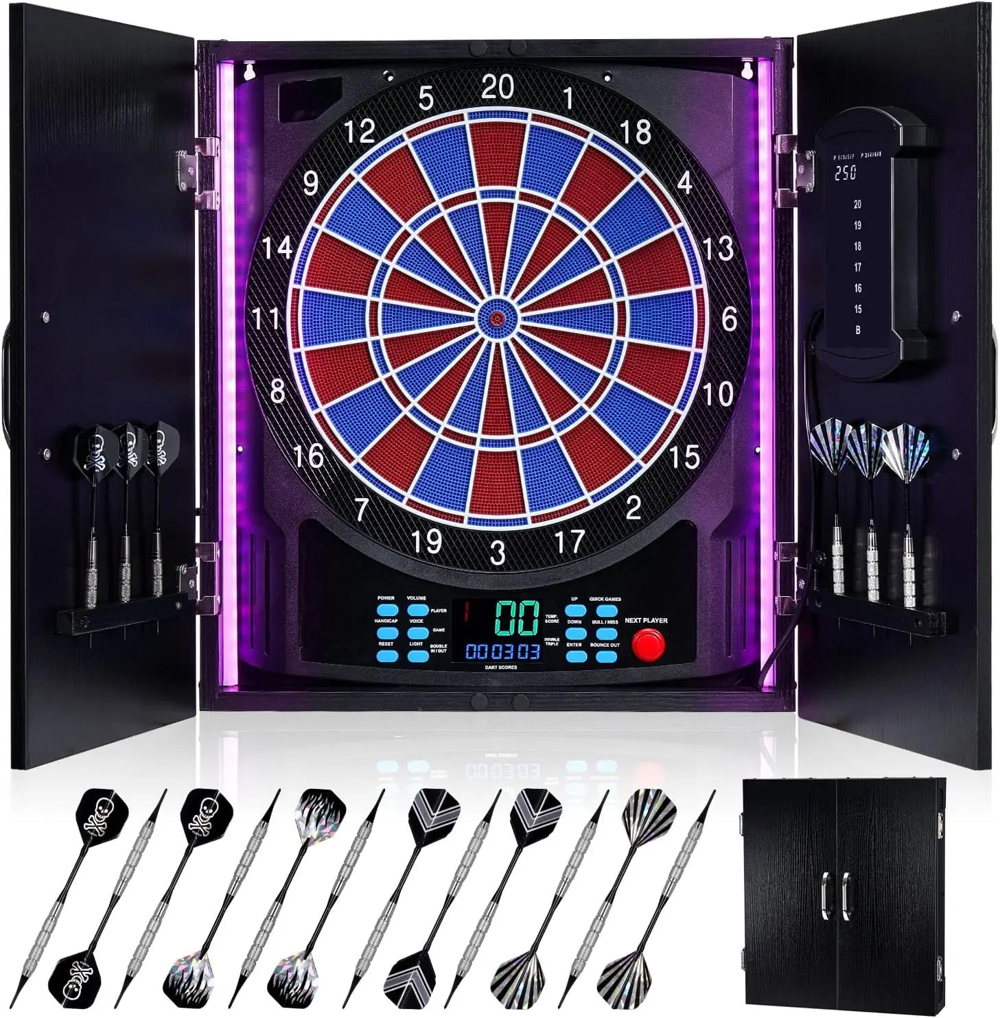 Electronic Dart Board, Electri - Electronic Dartboard Cabinet 评论和价格