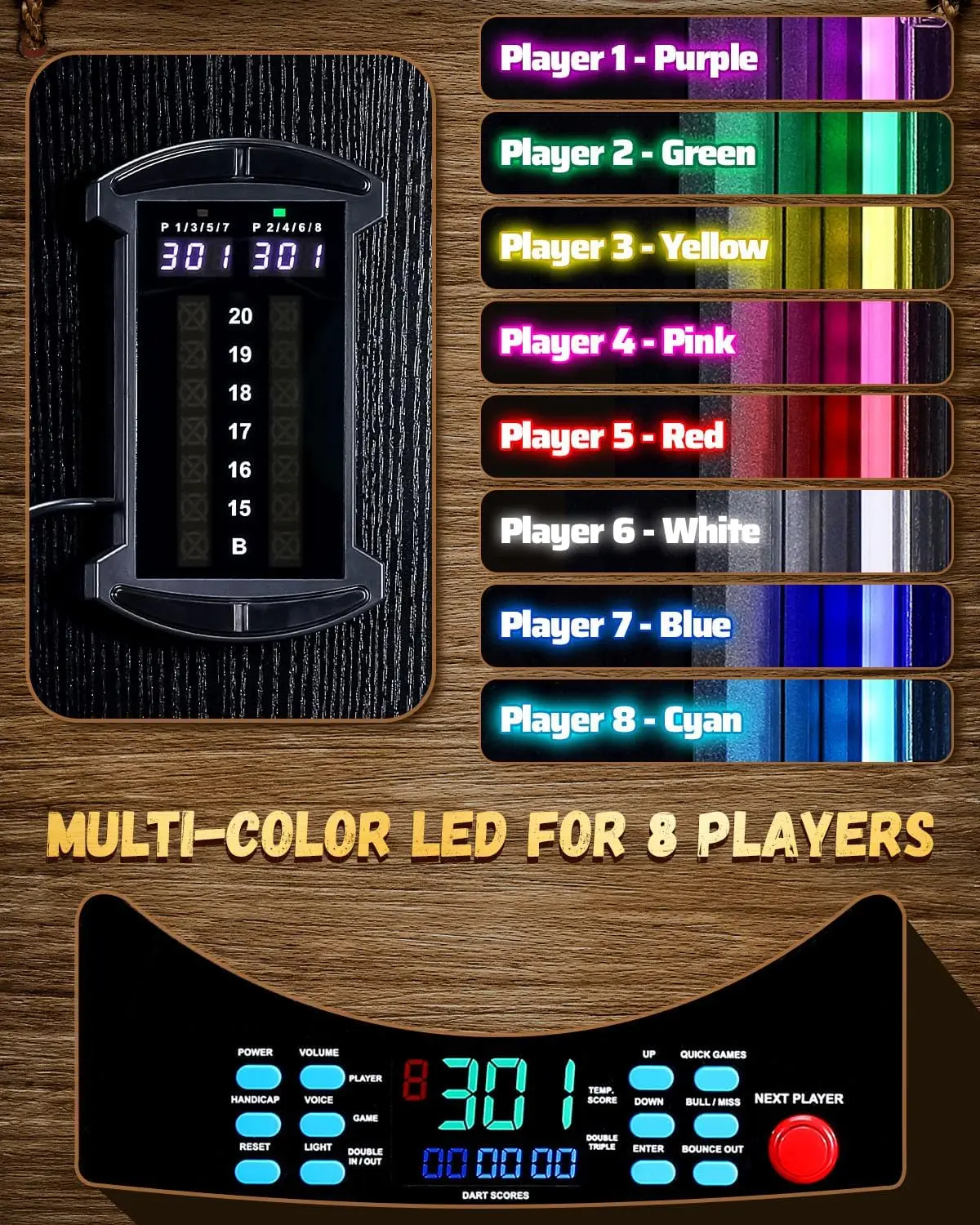 Electronic Dart Board, Electri - Electronic Dartboard Cabinet 评论和价格