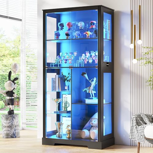 71” Glass Display Cabinet with - Glass Cabinet Display 评论和价格