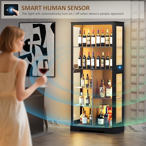 71” Glass Display Cabinet with - Glass Cabinet Display 评论和价格