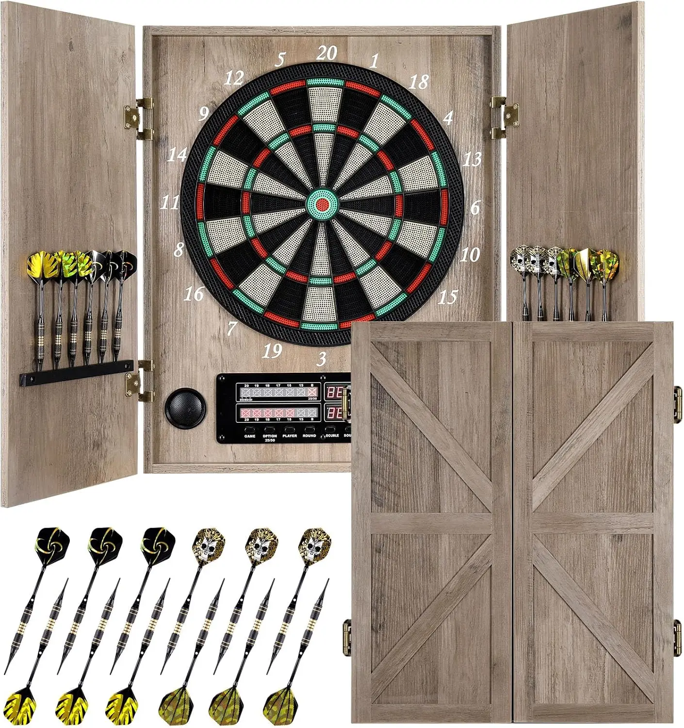 Electronic Dart Board, Decorat - Electronic Dartboard Cabinet 评论和价格