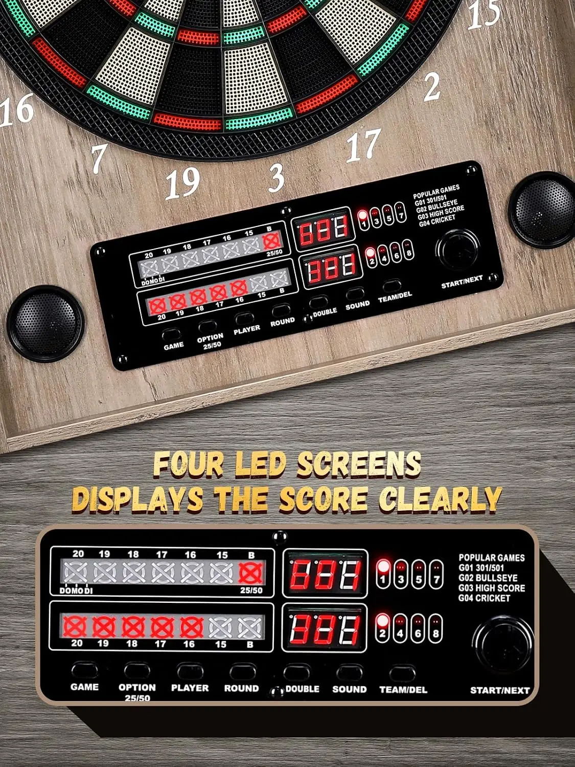 Electronic Dart Board, Decorat - Electronic Dartboard Cabinet 评论和价格